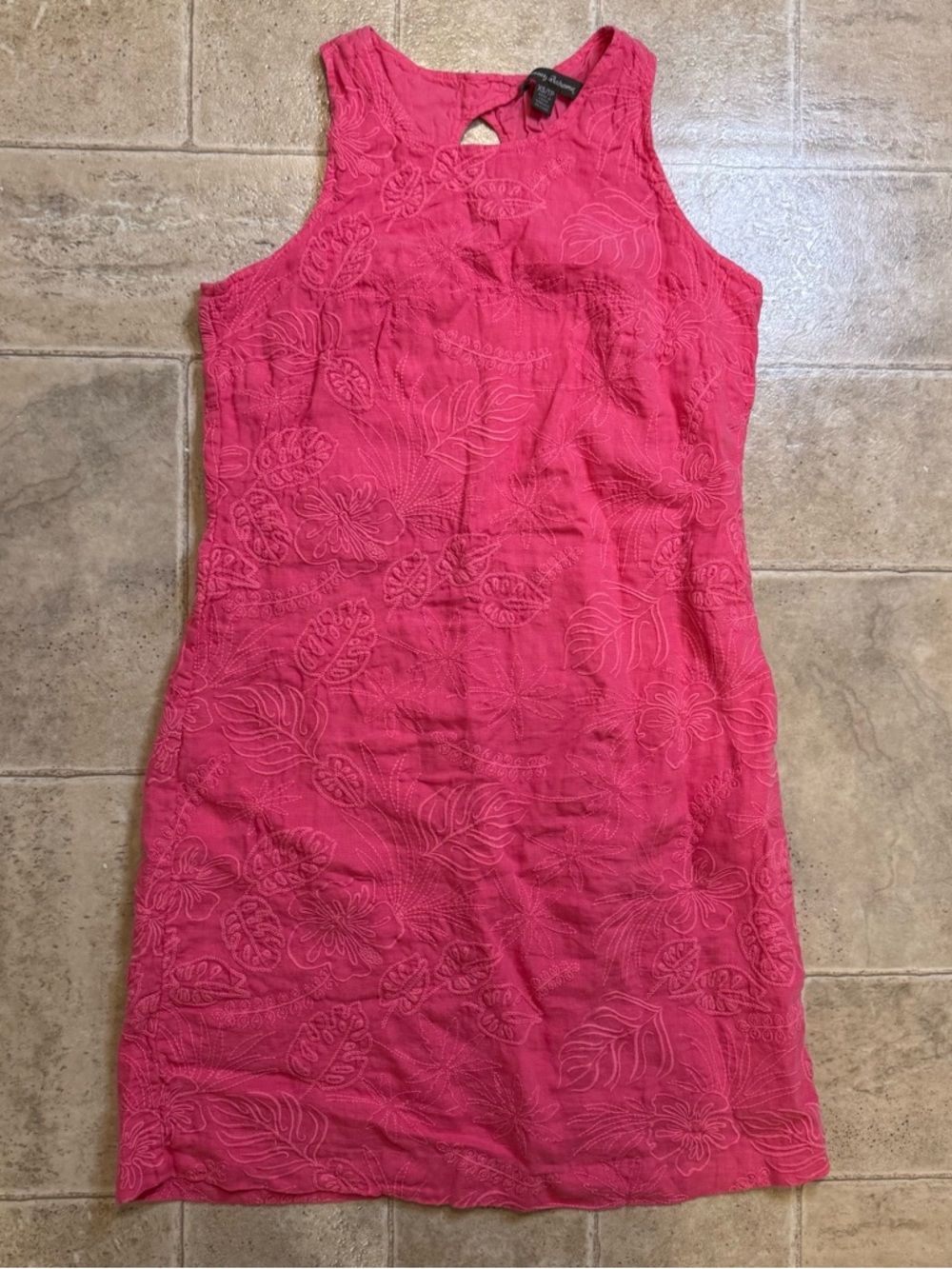Tommy Bahama hot pink cotton dress size xsmall